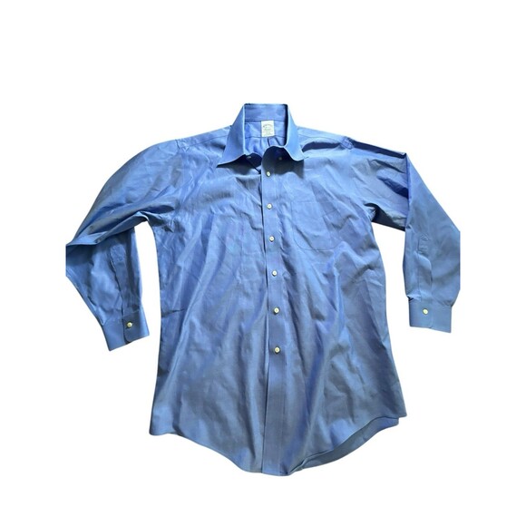 Brooks Brothers Slim BlueButton Down Shirt Men's Size Large 16.5-33 USA - Picture 1 of 11